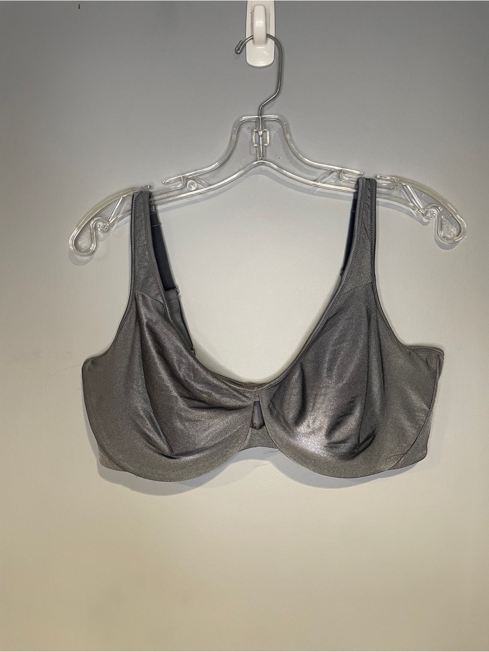 Lilyette Minimizer grey silver underwired bra womens size 42D